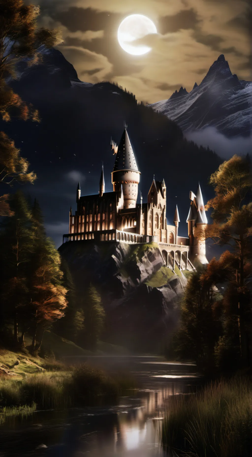 ai character: Hogwarts  background