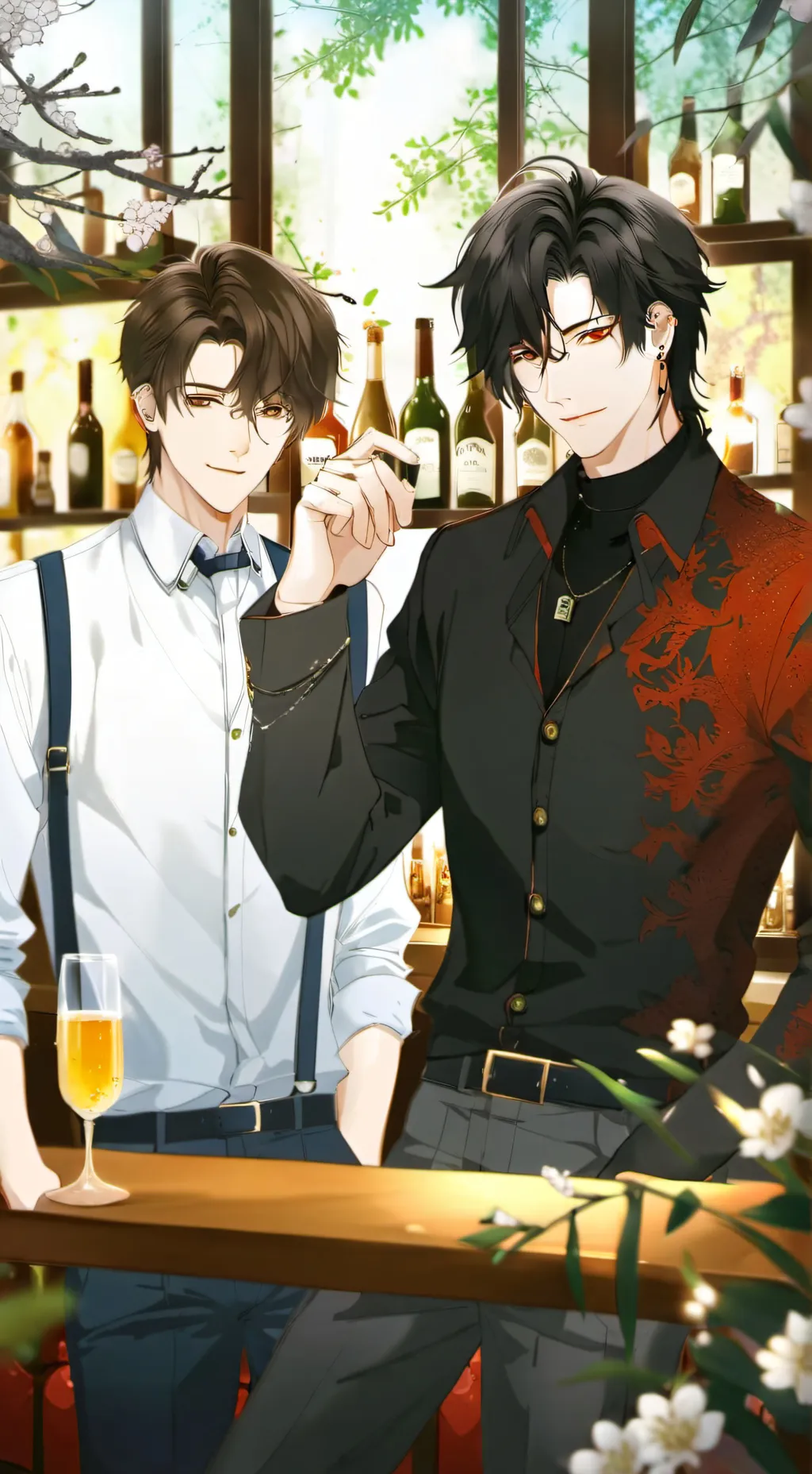 ai character: Asher and tarben  background