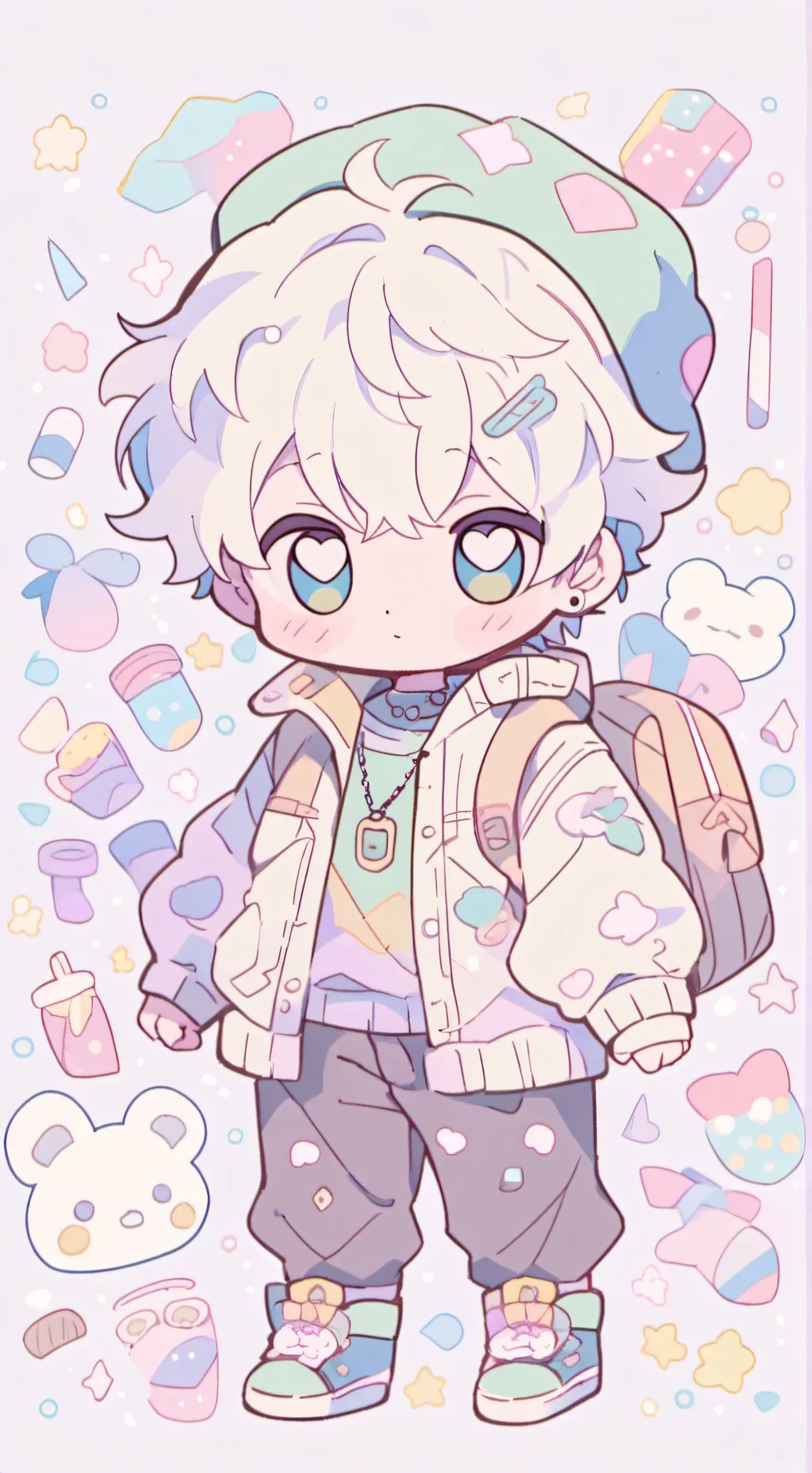 ai character: Garg egg background