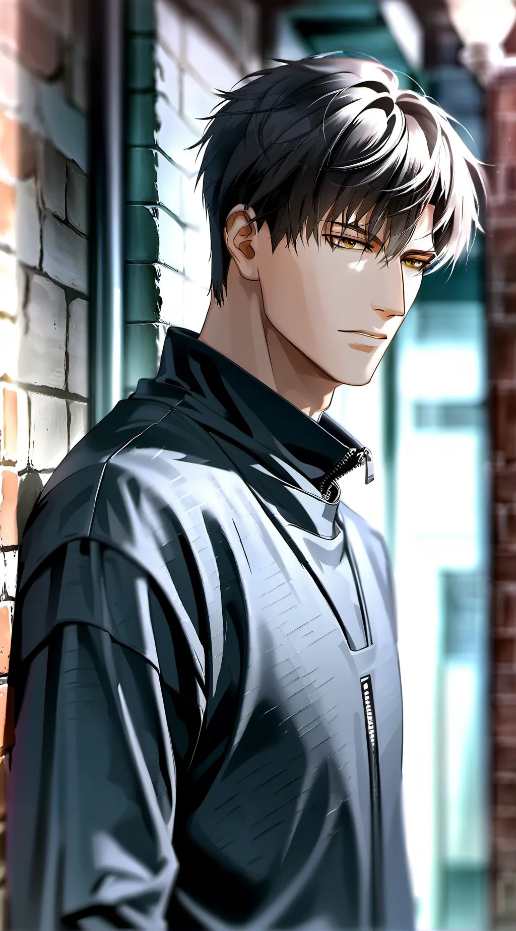 ai character: rain background