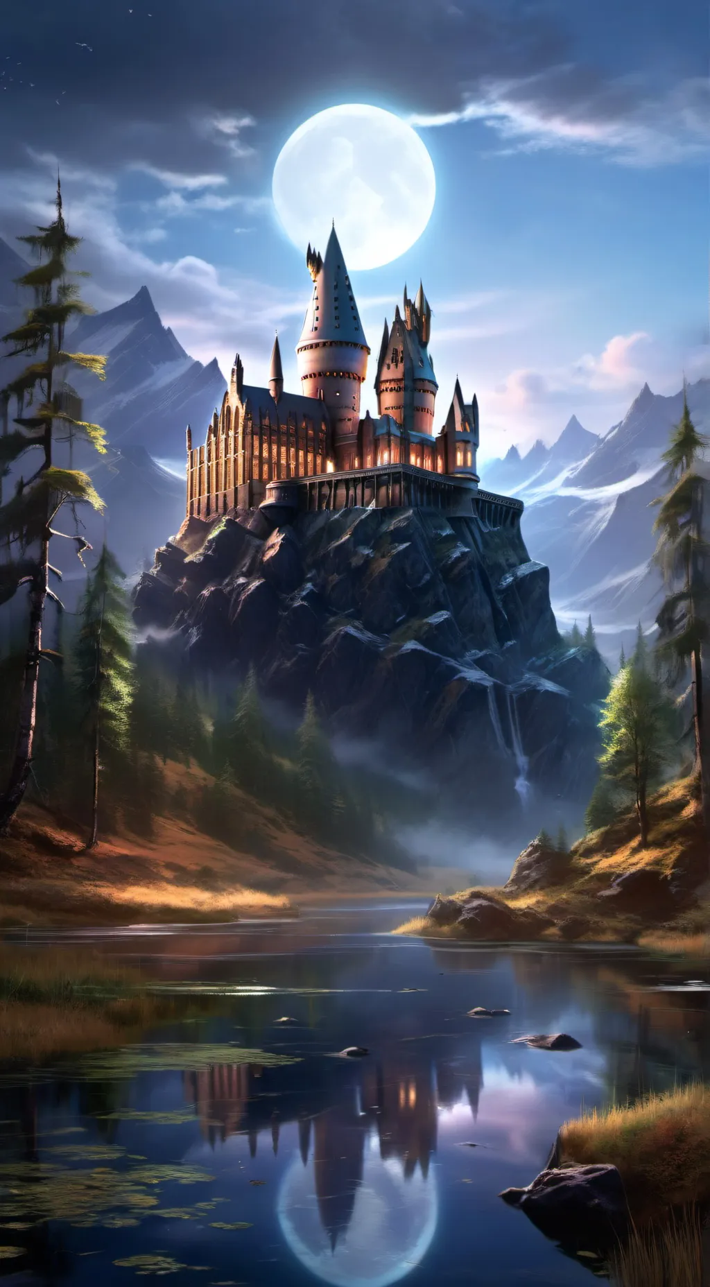 ai character: Hogwarts  background