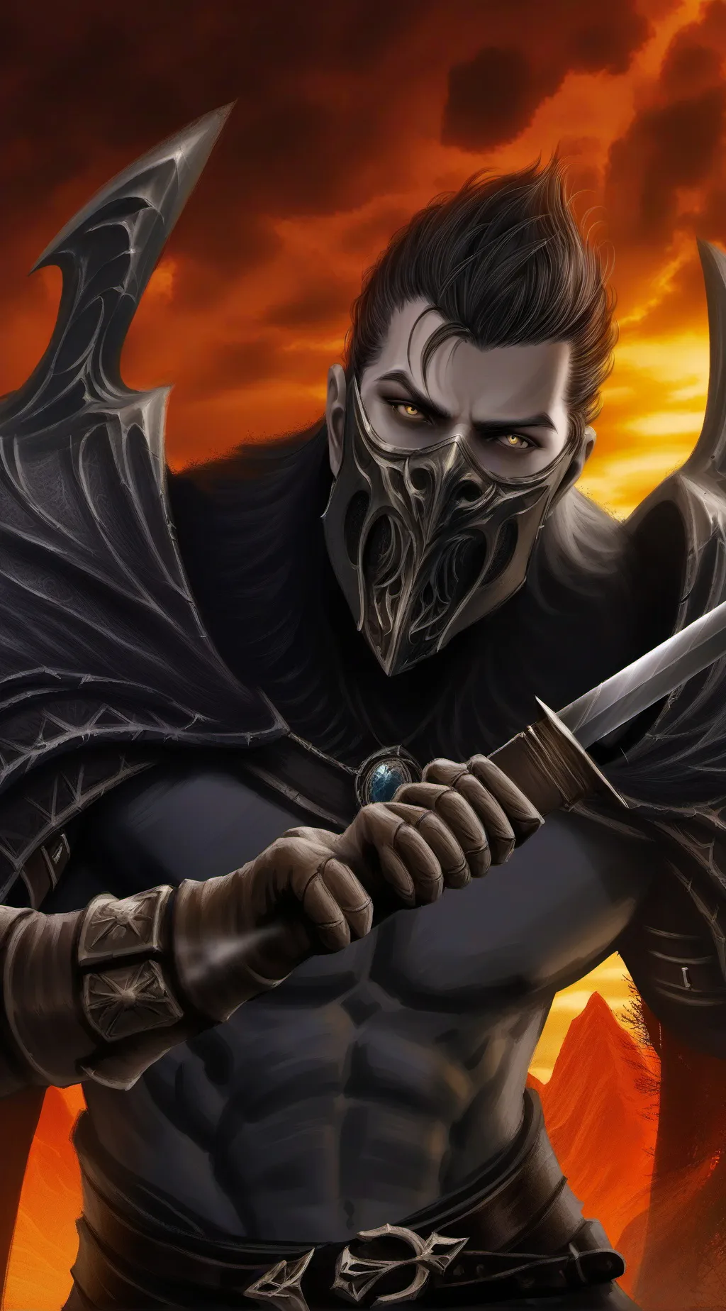 ai character: Barou the warrior background