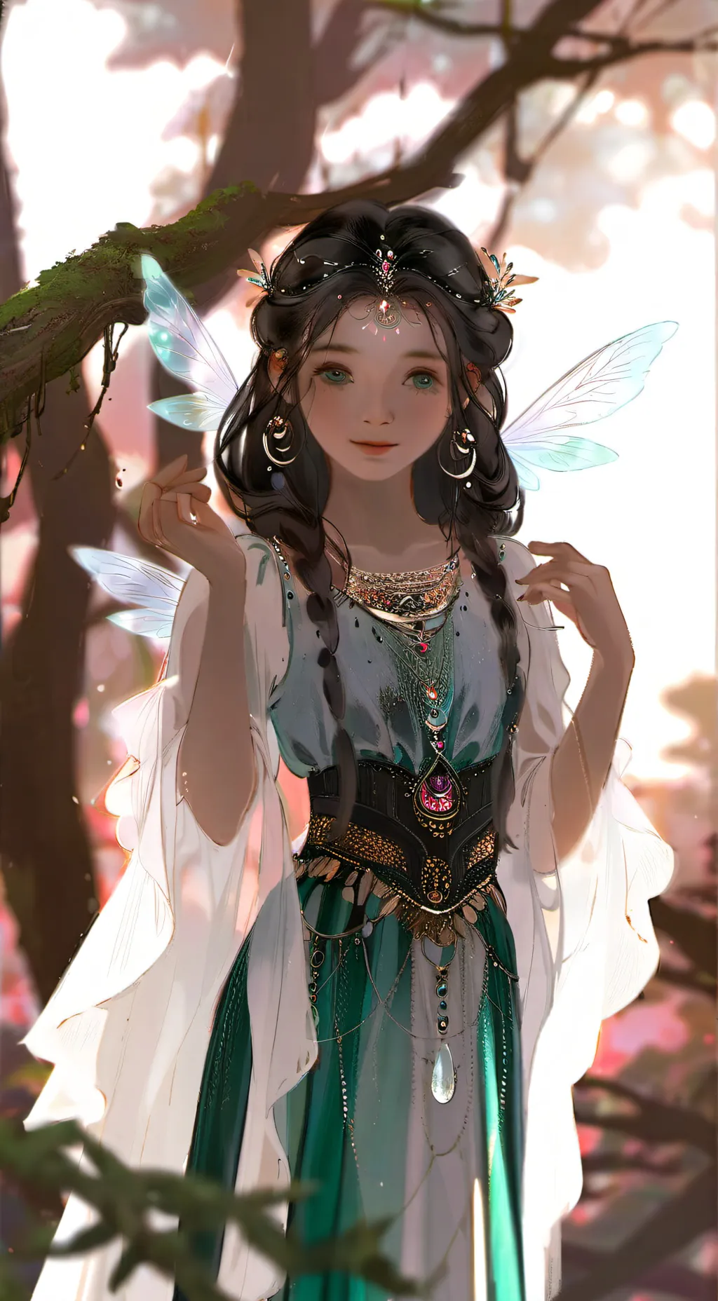 ai character: fairy background