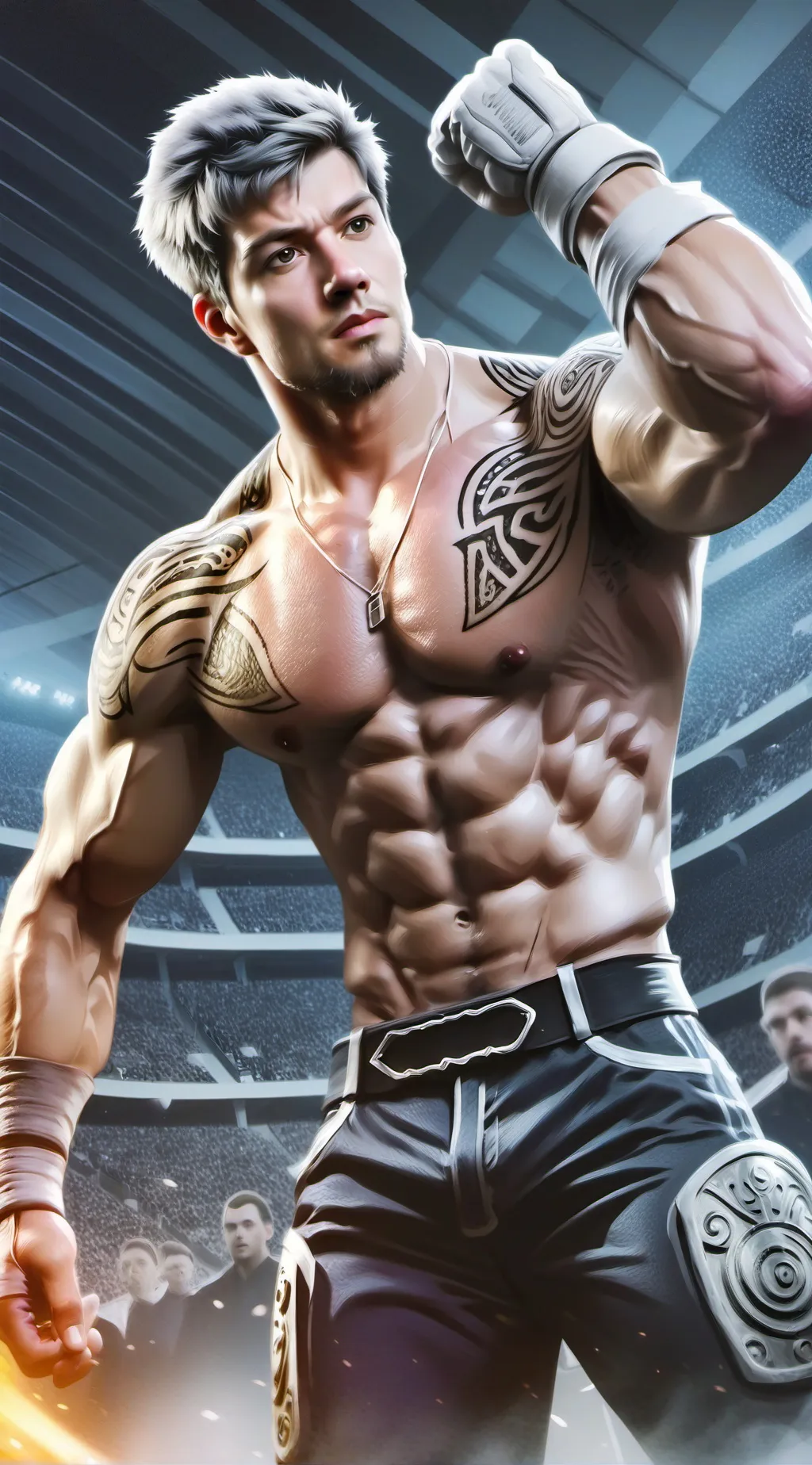 ai character: gray background