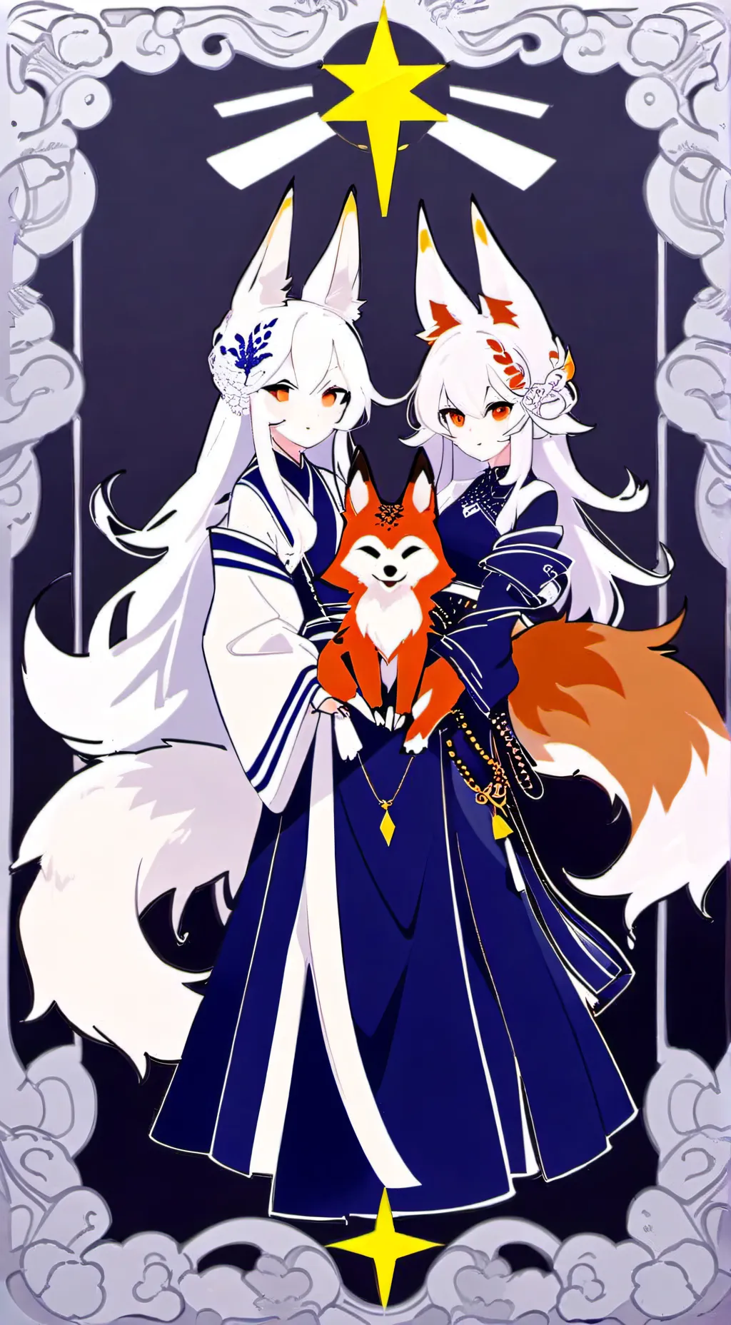 ai character: fox family  background