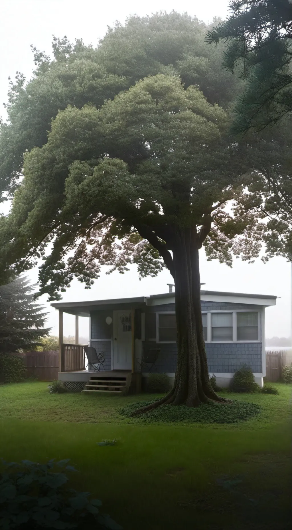 ai character: rainy day again  background