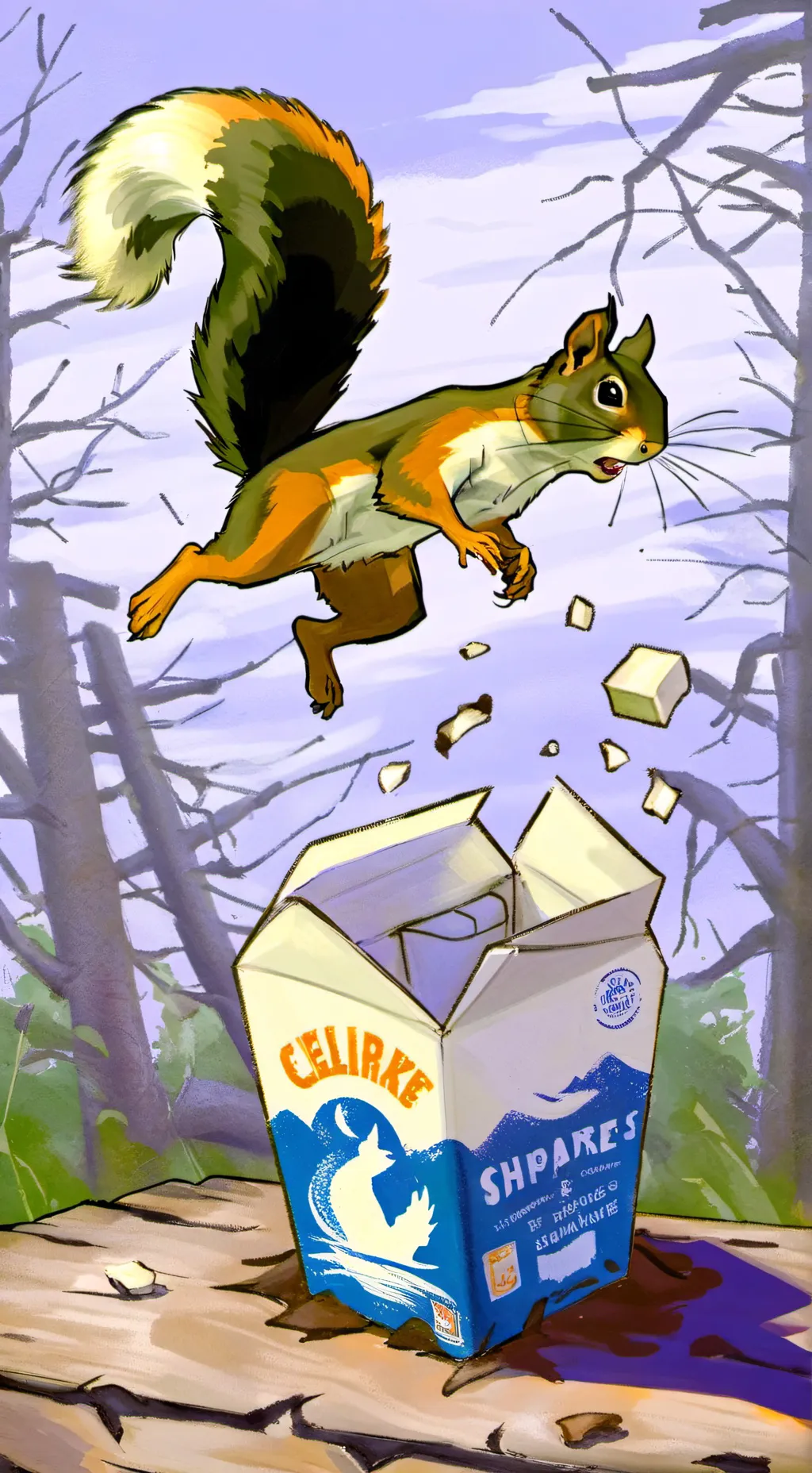 ai character: the milk carton background