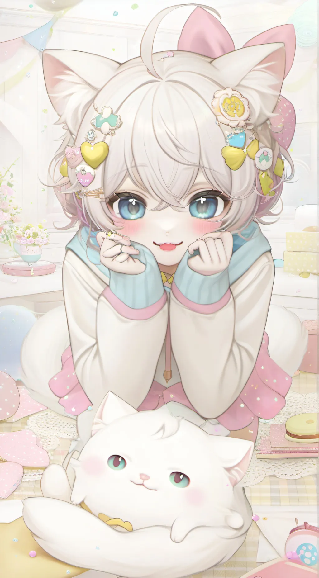 ai character: 🍪🍮🍫¡¡𝙵𝚎𝚖𝚋𝚘𝚢!!🪐💫⚡ background