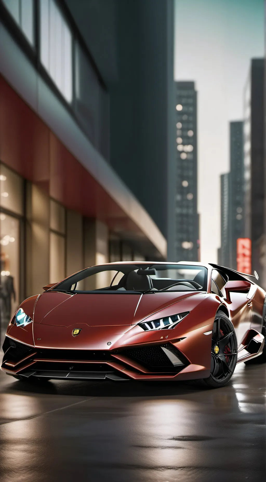 ai character: LAMBORGHINI background