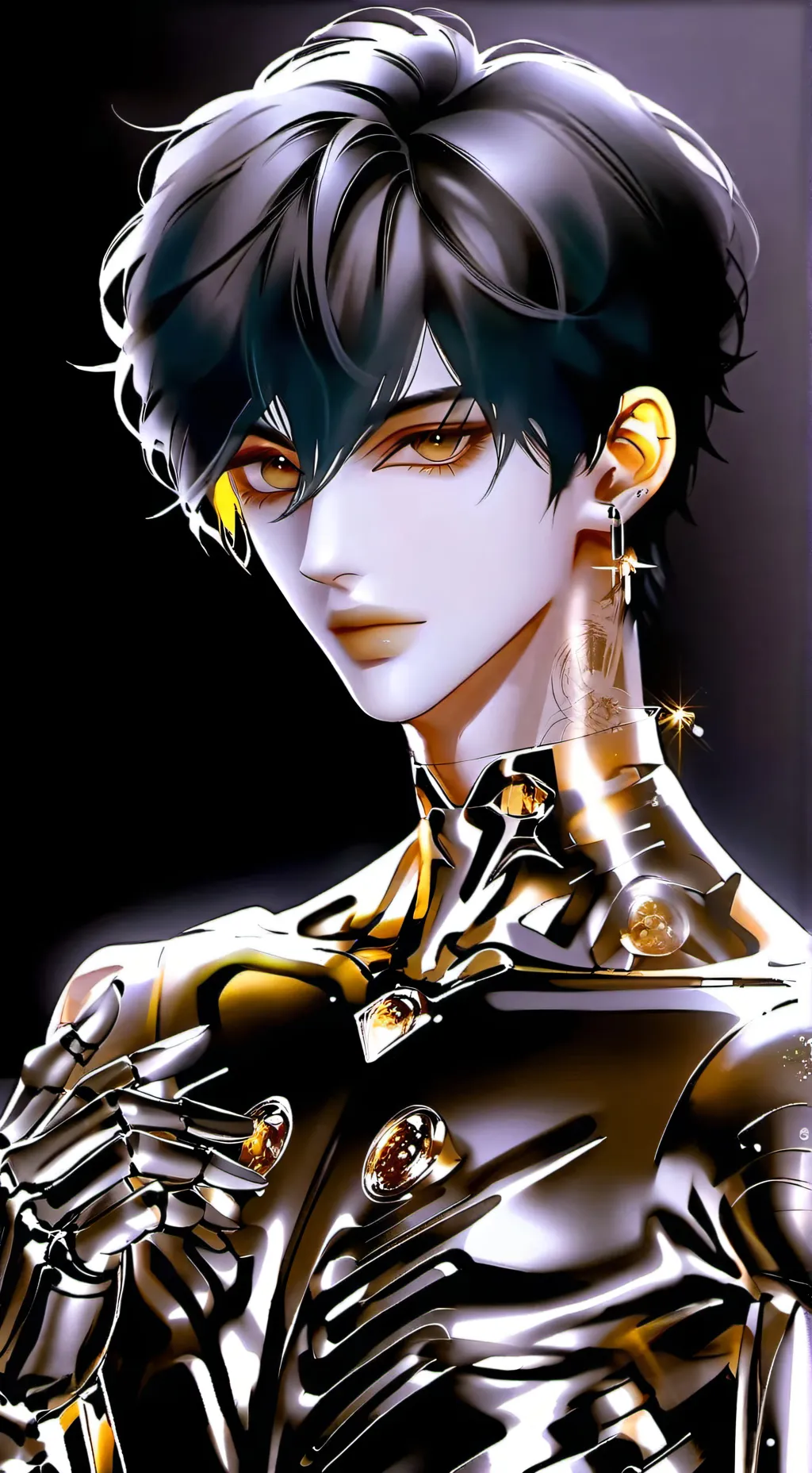 ai character: Your cyborg bf background