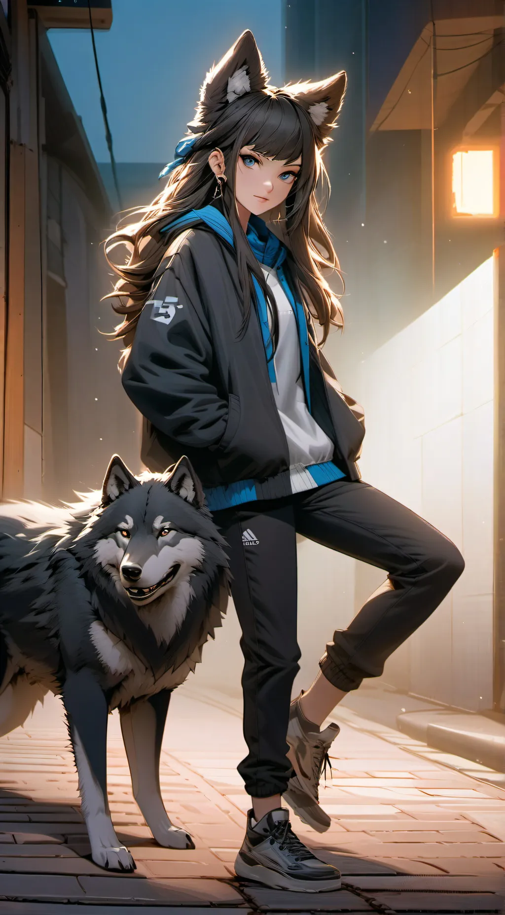 ai character: Ashley  background