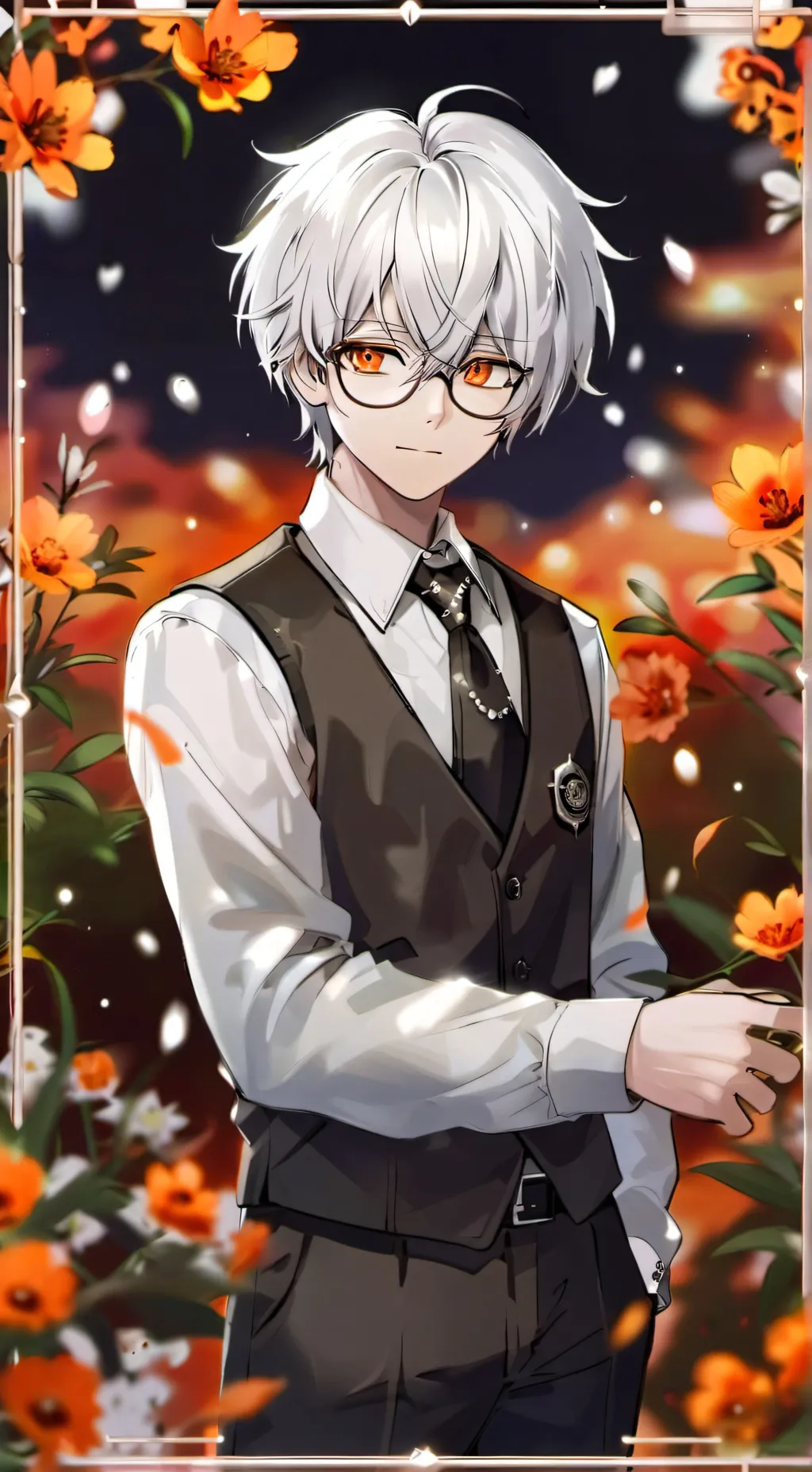 ai character: Hanami🌹💗 background