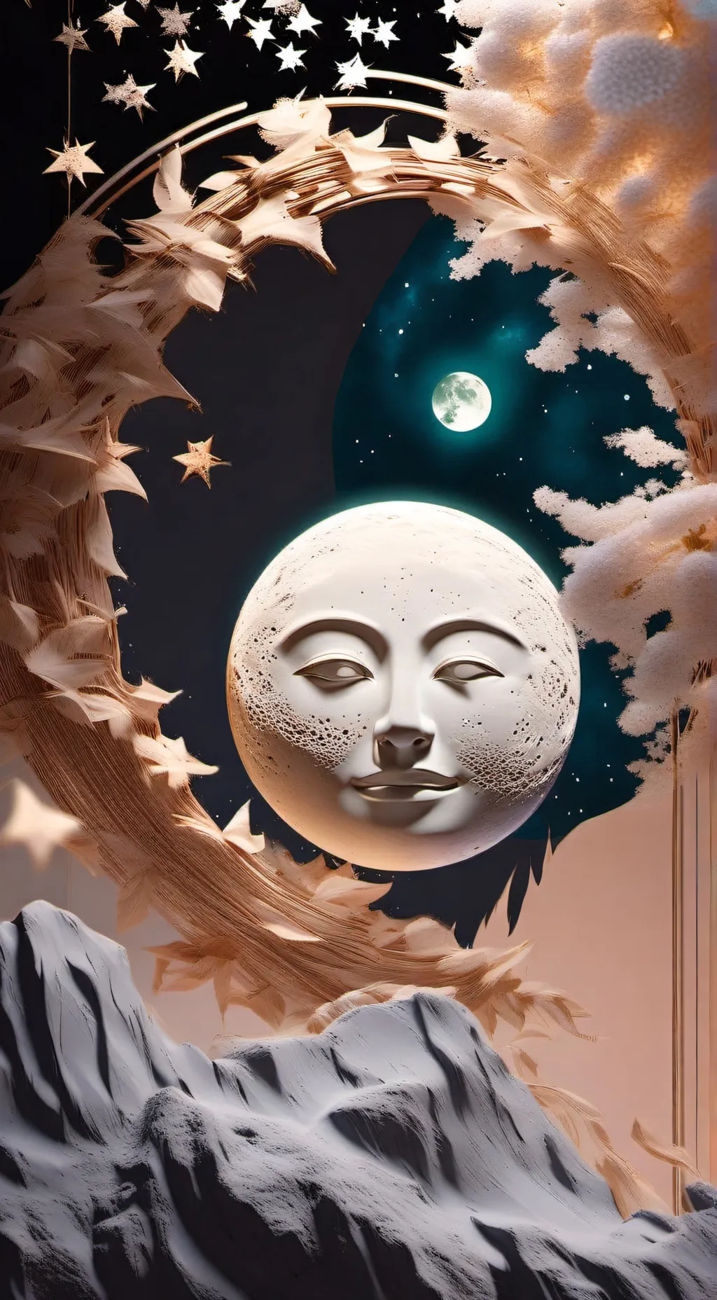 ai character: The Moon Wakes Up background