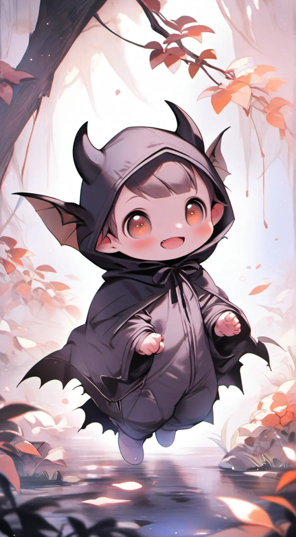 ai character: Giant flying baby background