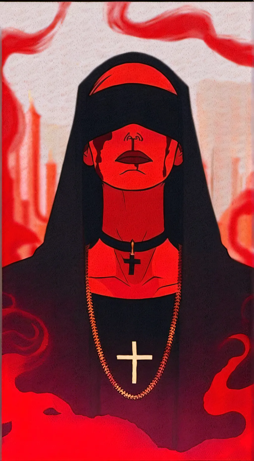 ai character: nun background