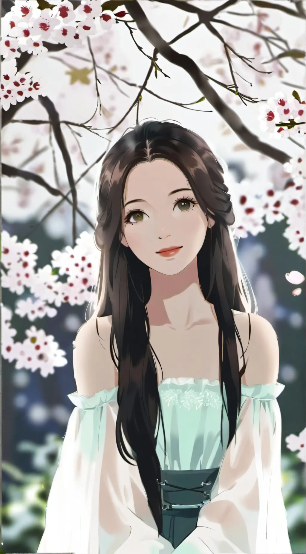 ai character: drill woman  background