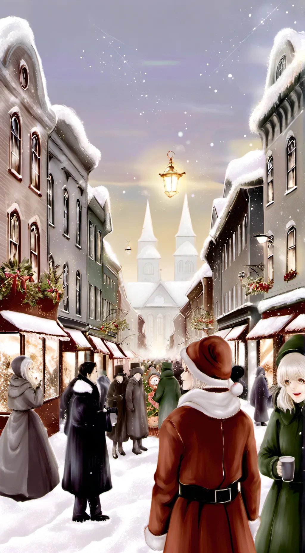 ai character: marry Christmas  background