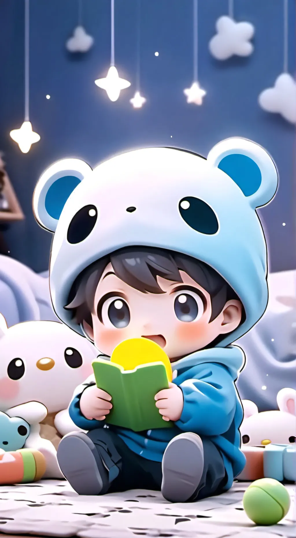 ai character: ipad infant background