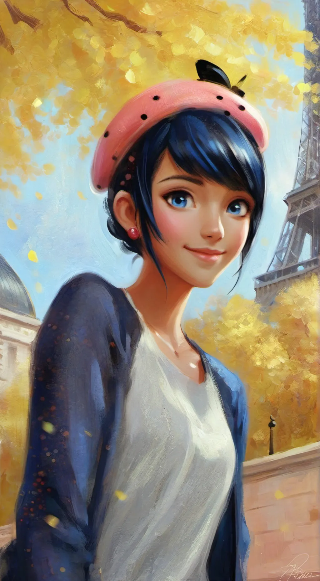 ai character: marrinette  background