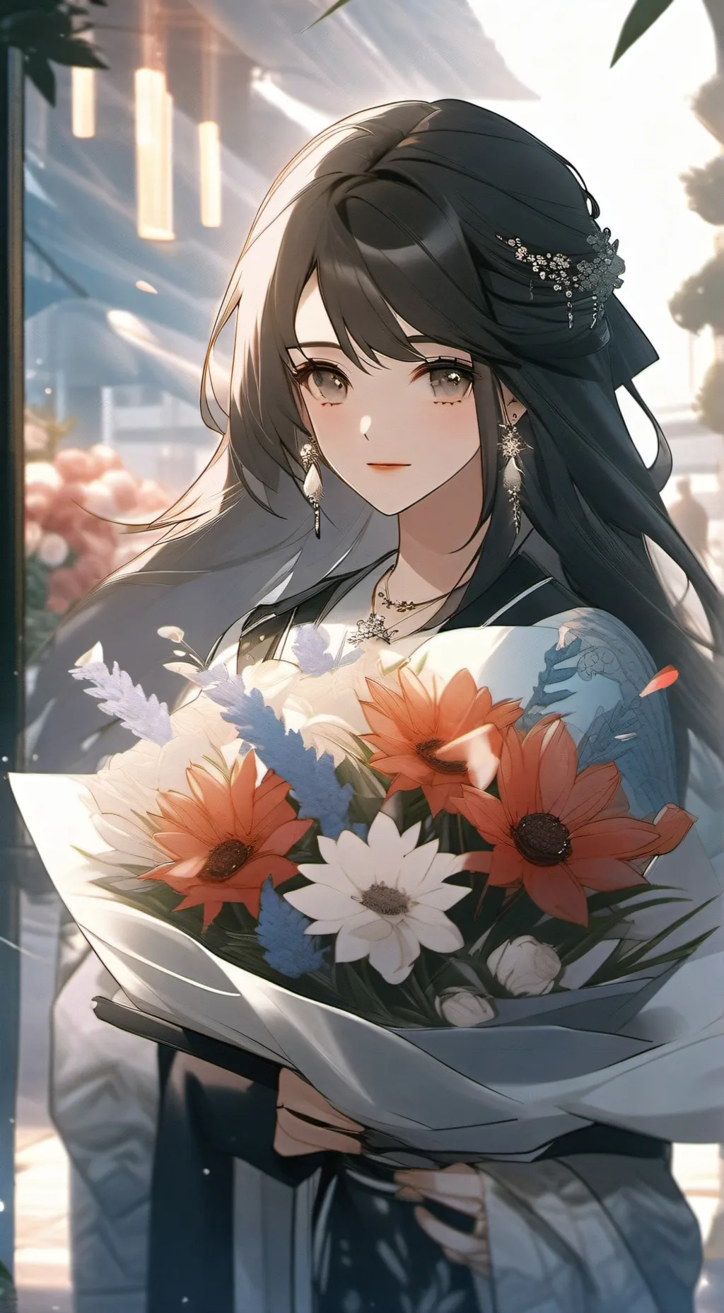 ai character: Rose background