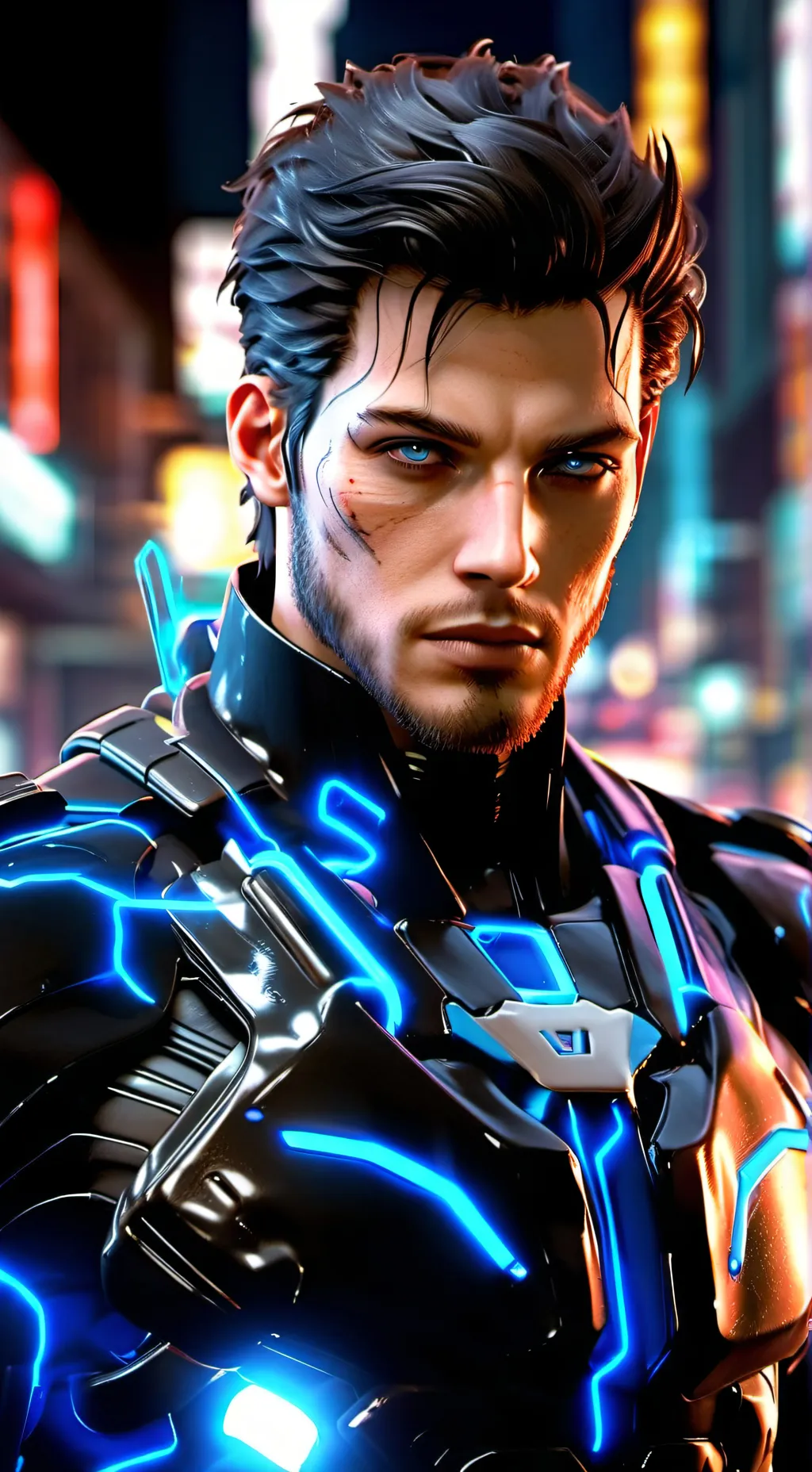 ai character: Futuristic killer background