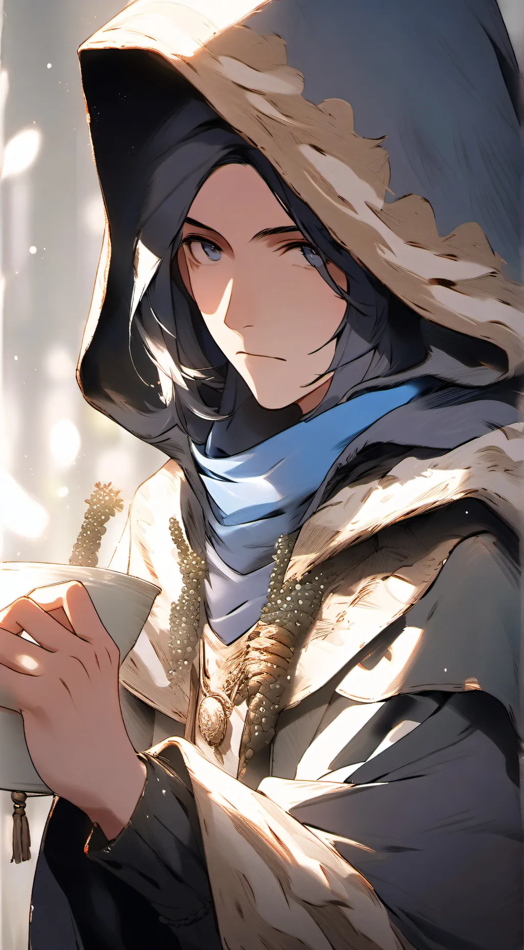 ai character: Jevin x Black  background