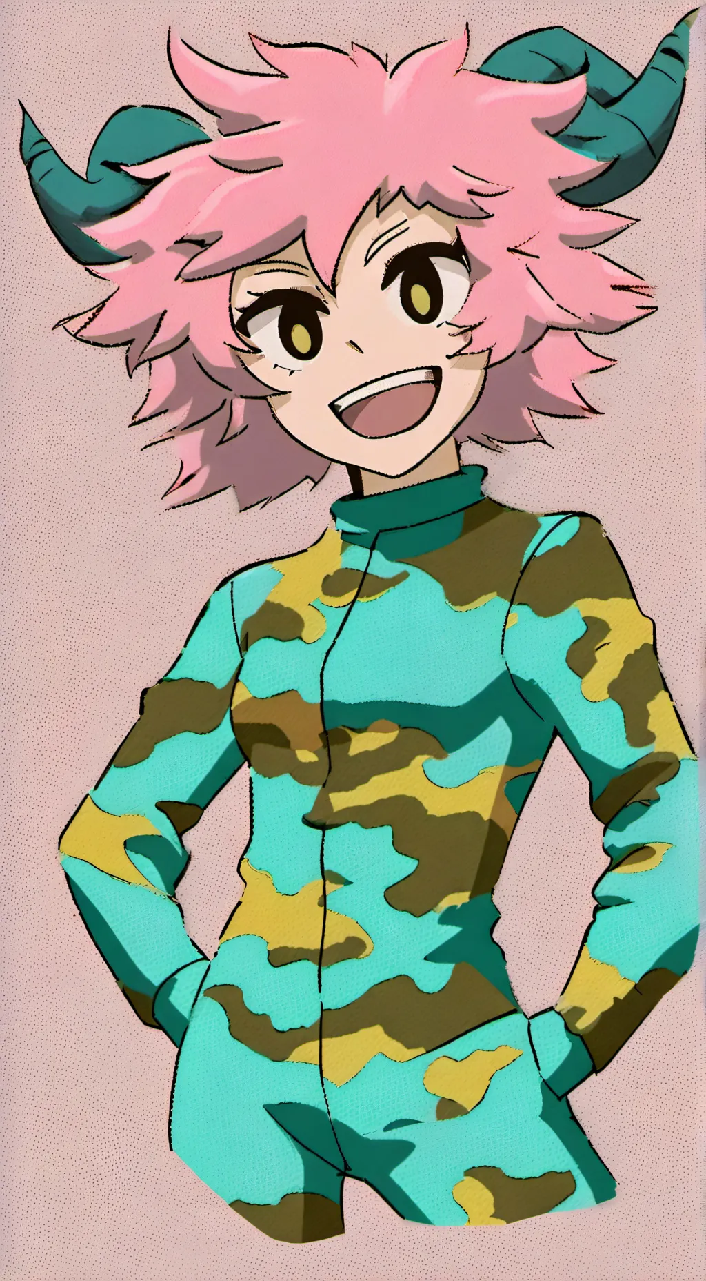 ai character: mina ashido  background