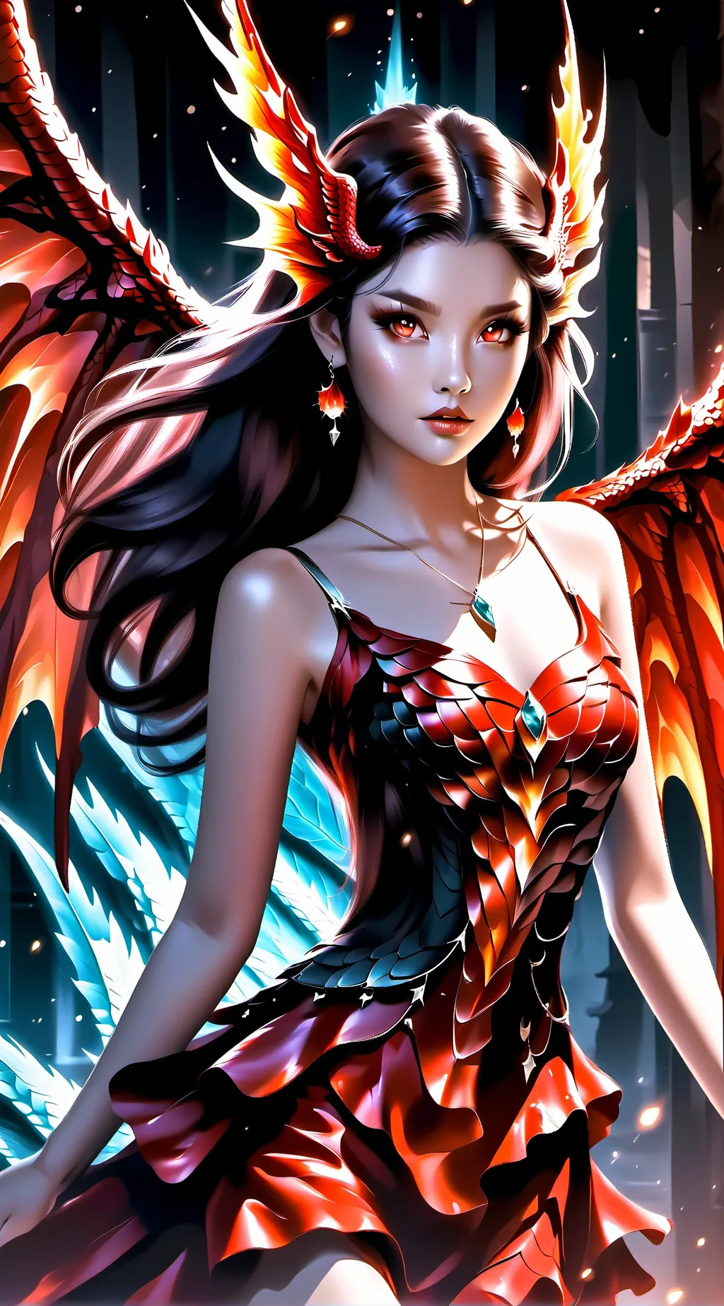 ai character: Part1 fire spirit  background