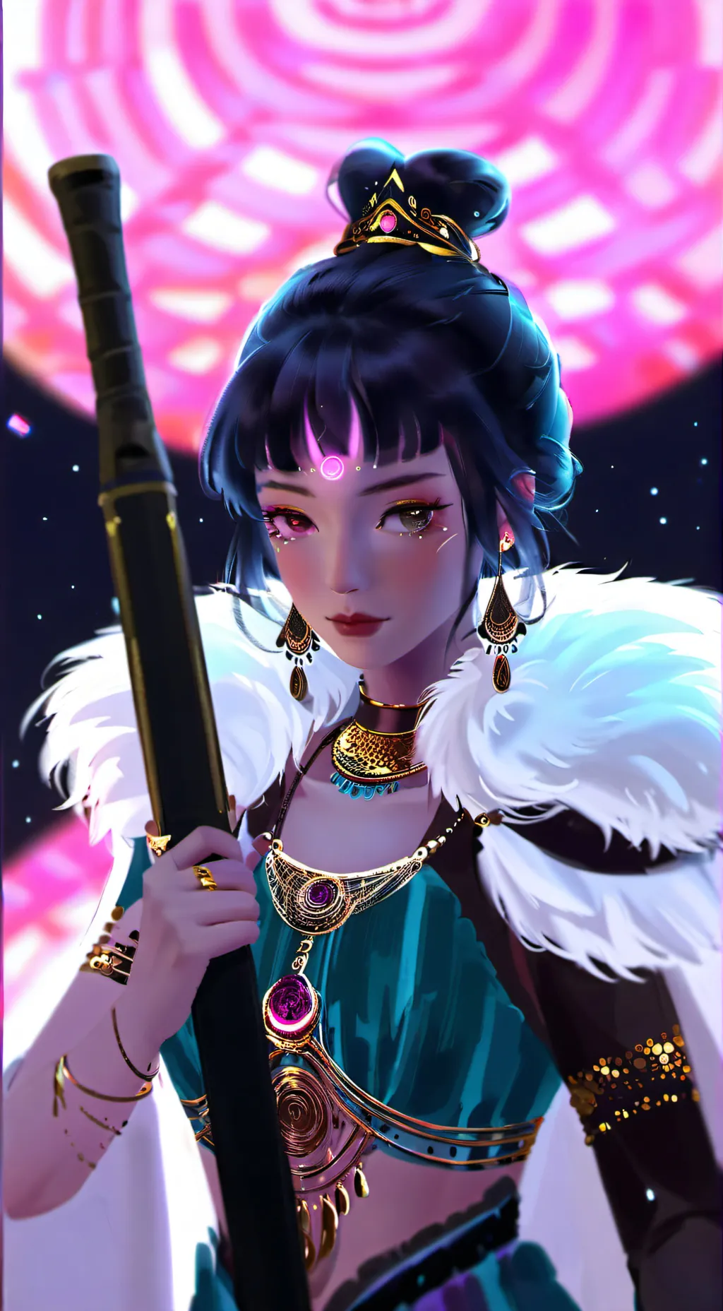 ai character: Queen zoey background