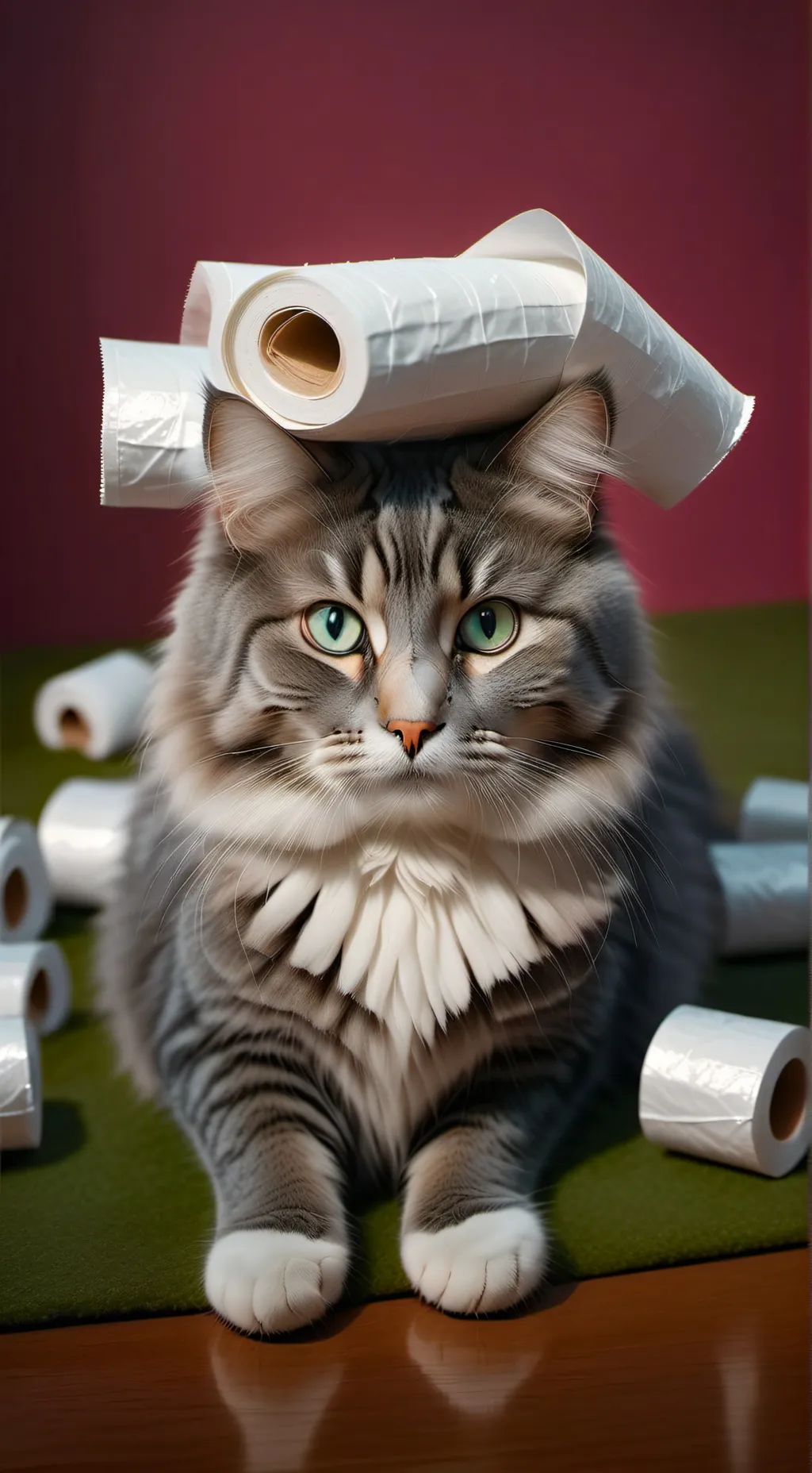 ai character: бумажкин  background