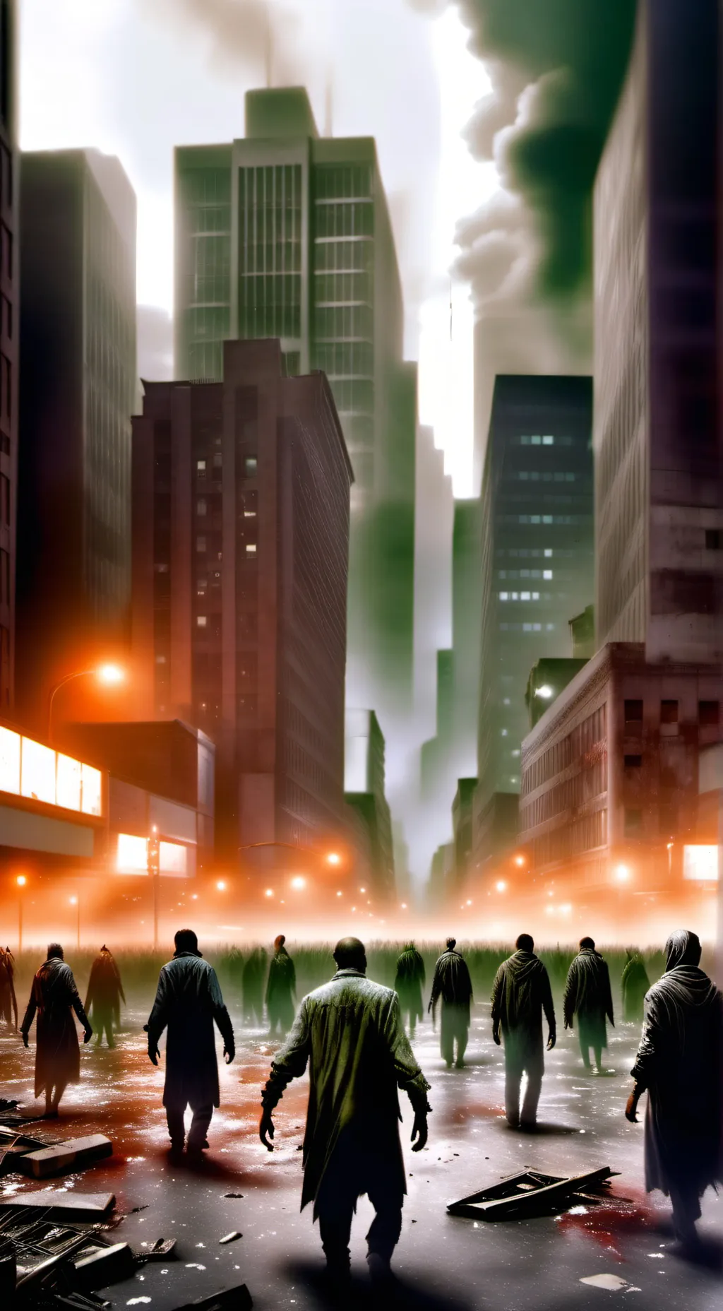 ai character: Apocalipsis zombie background