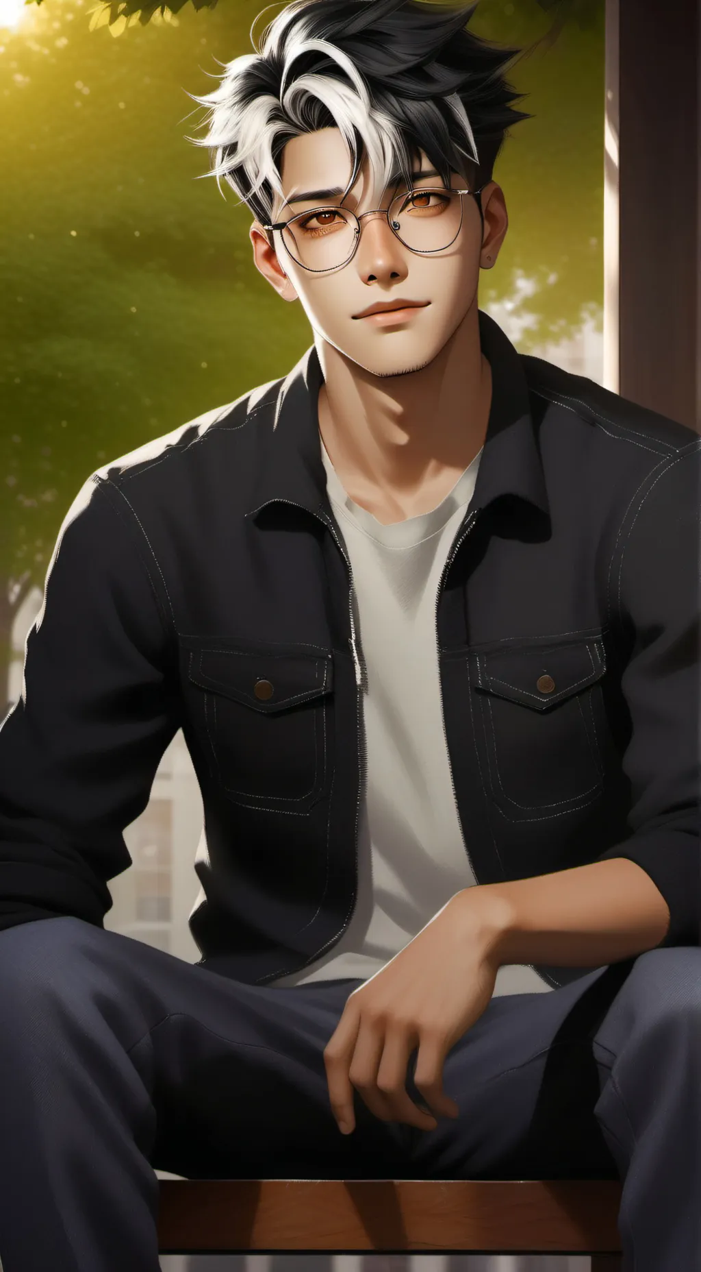 ai character: Louise janitor son background