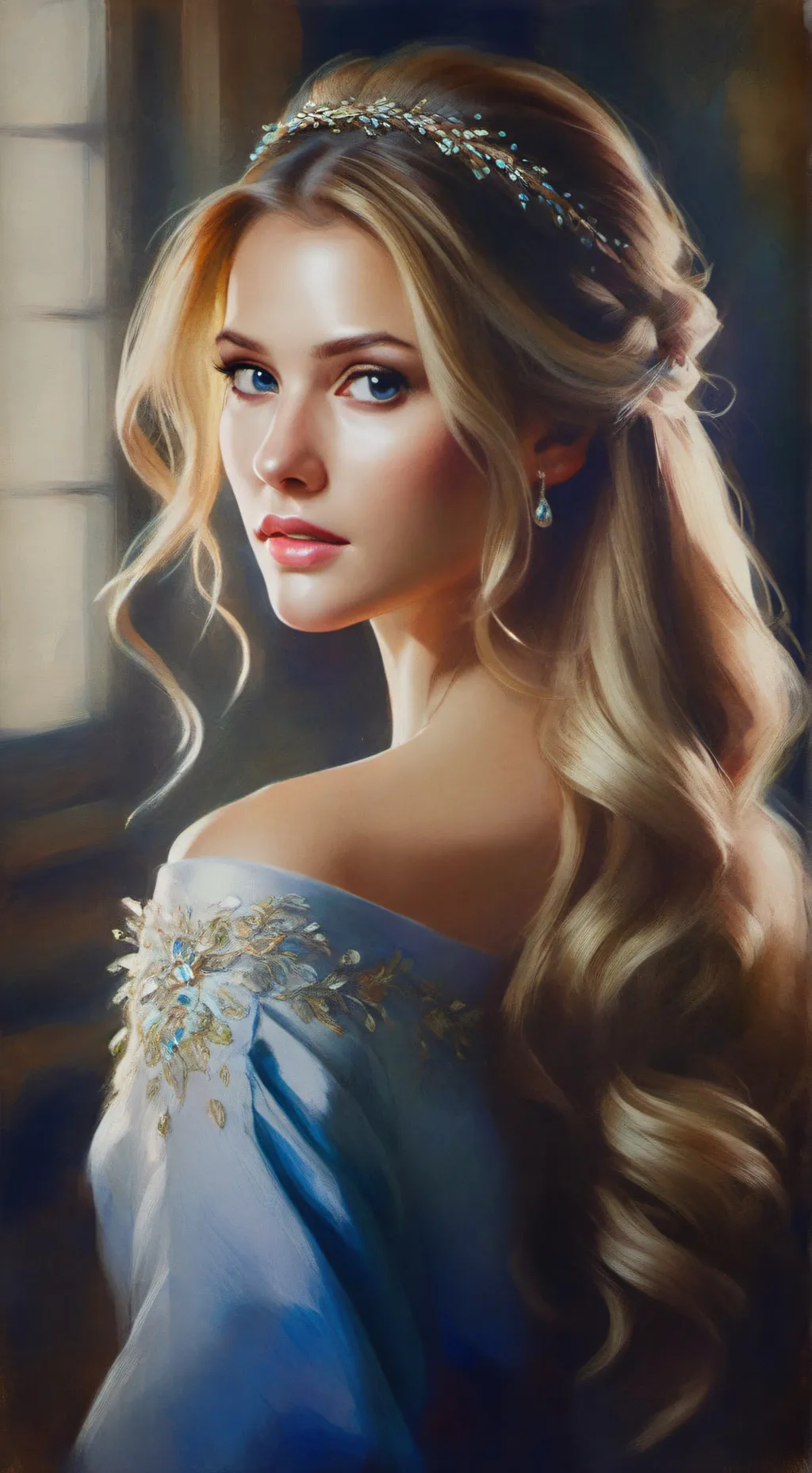 ai character: Miranda Gatsby  background