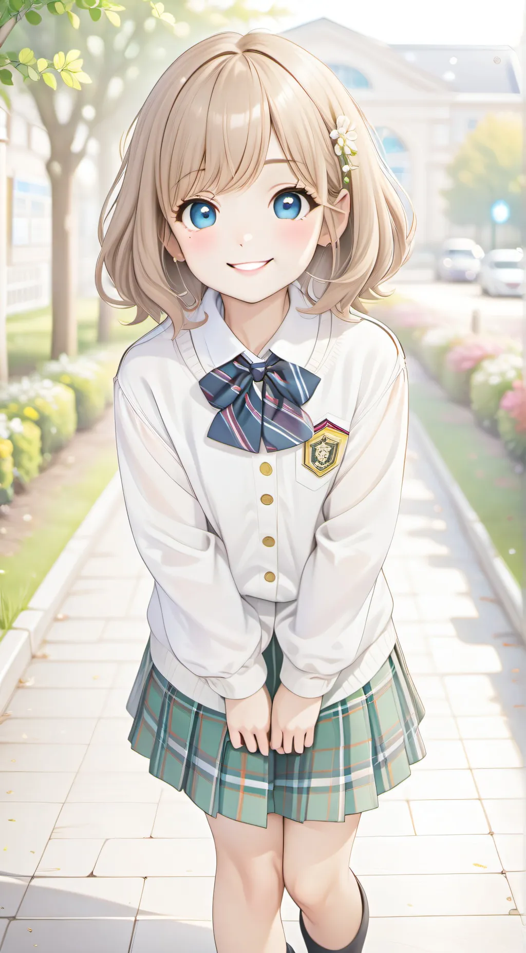 ai character: School girl(Isla) background