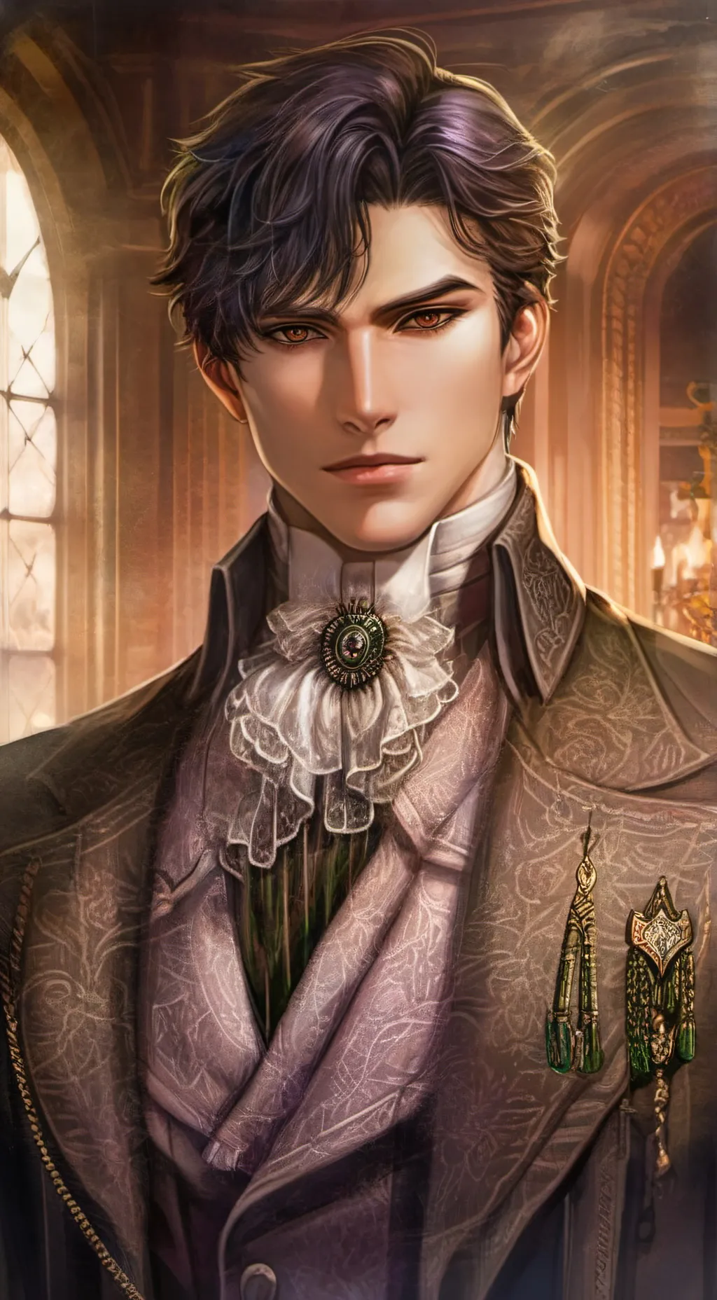 ai character: Lucien  background