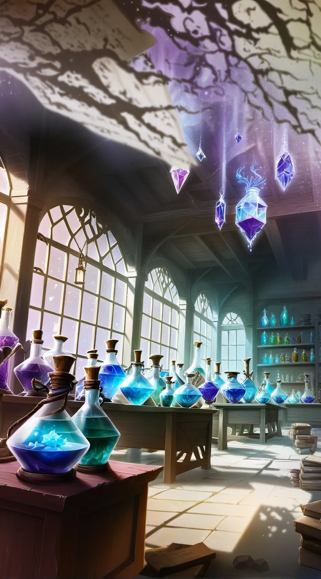 ai character: Magical world background