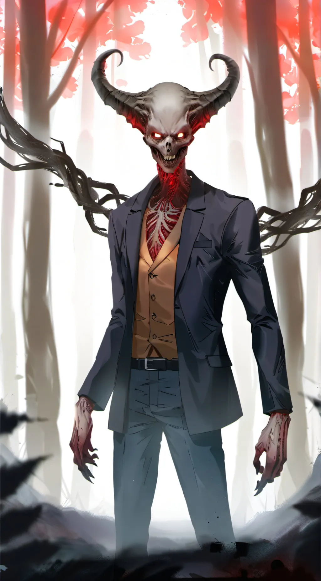 ai character: tall vs short background