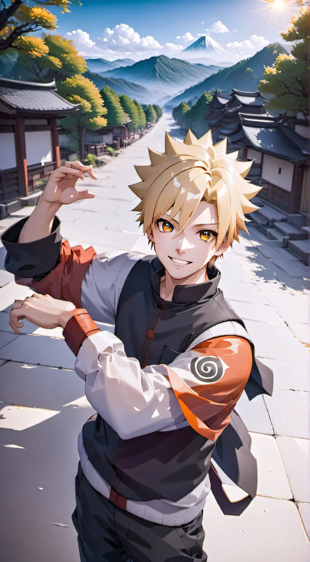 ai character: Naruto little bro background