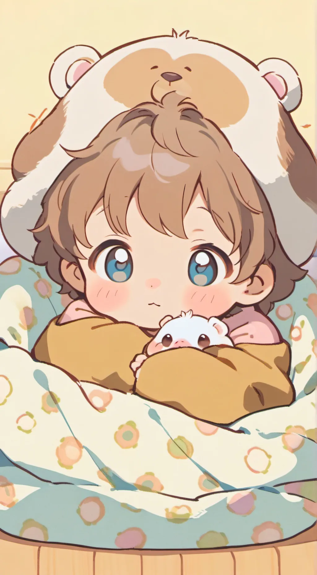 ai character: bebe y el cuy background