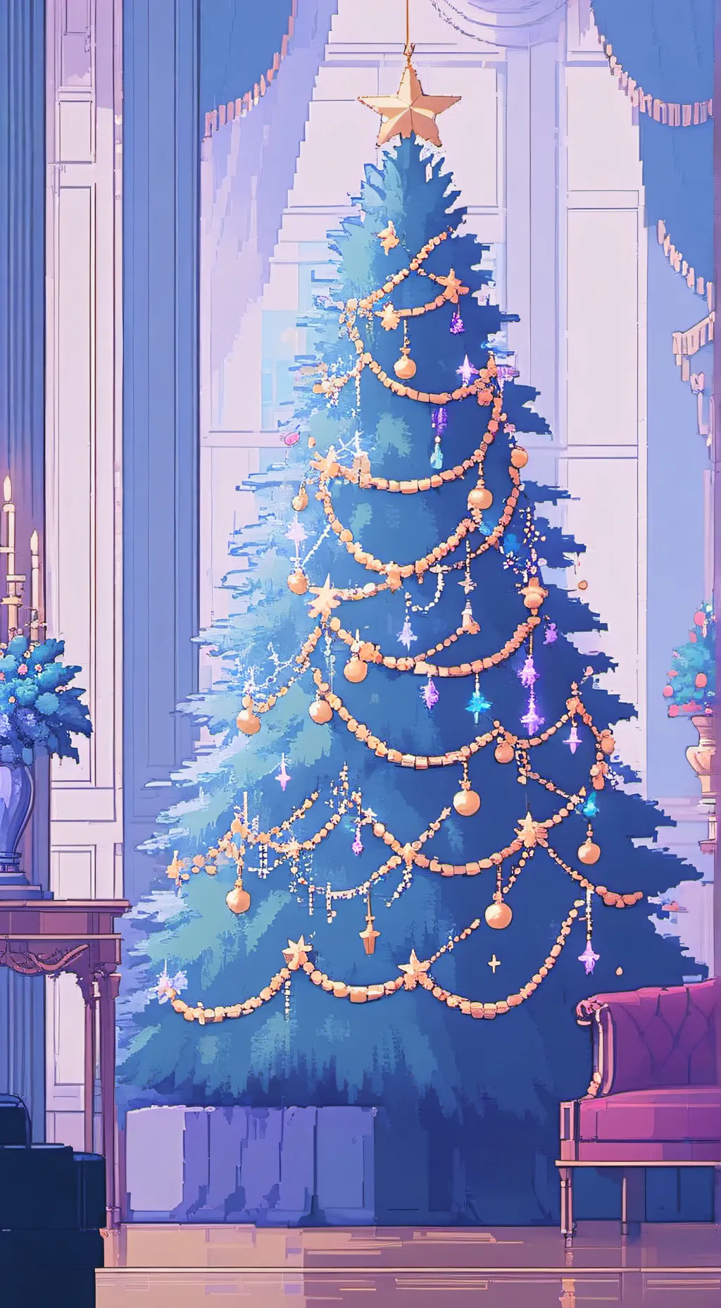 ai character: HH/HB CHRISTMAS  background