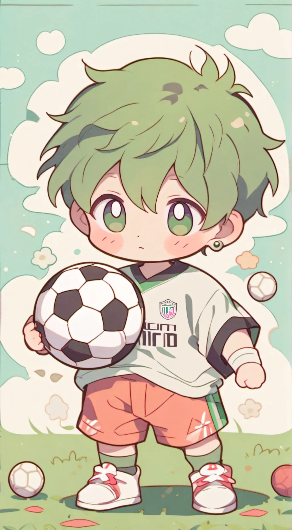 ai character: Baby soccer league background