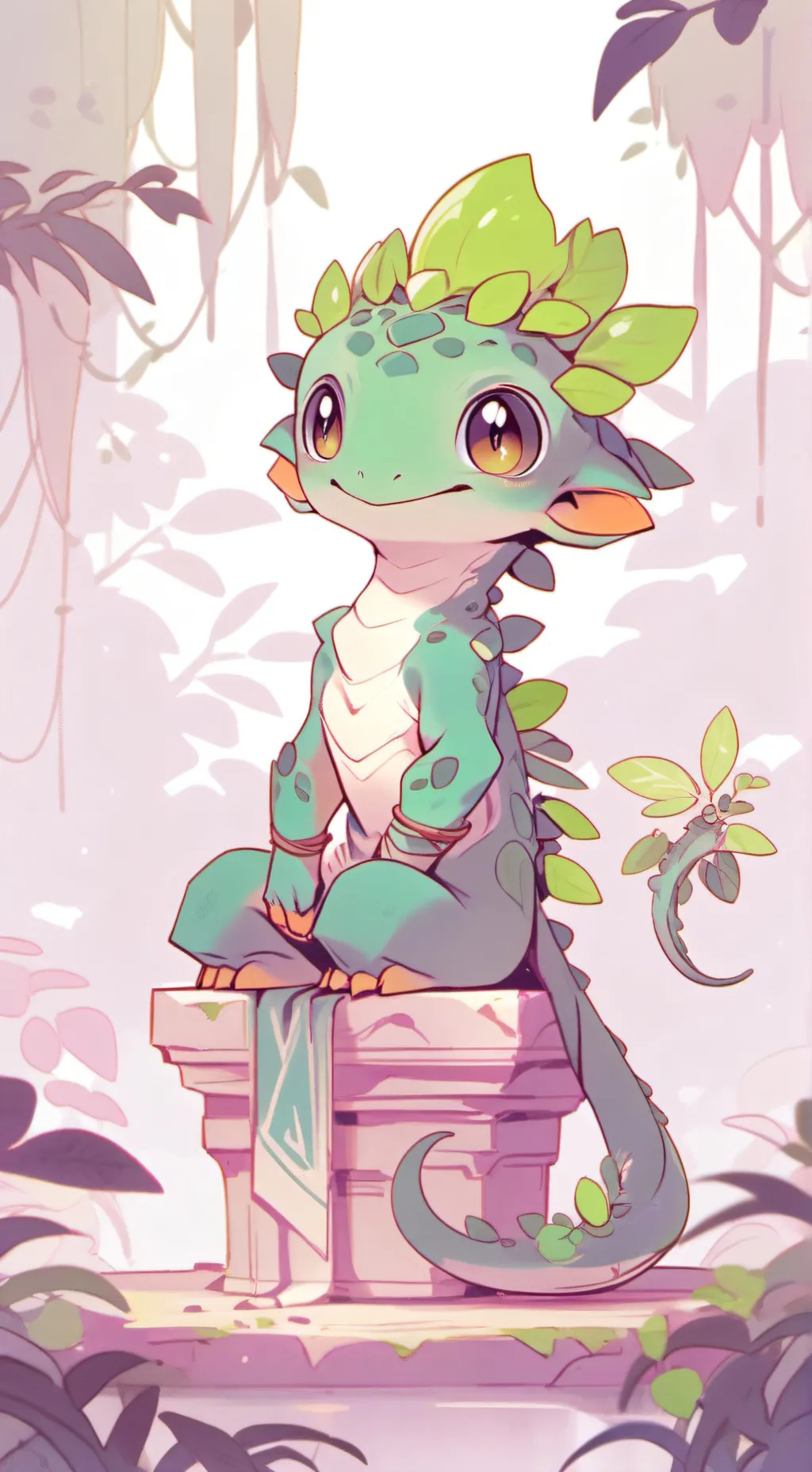 ai character: chibi background