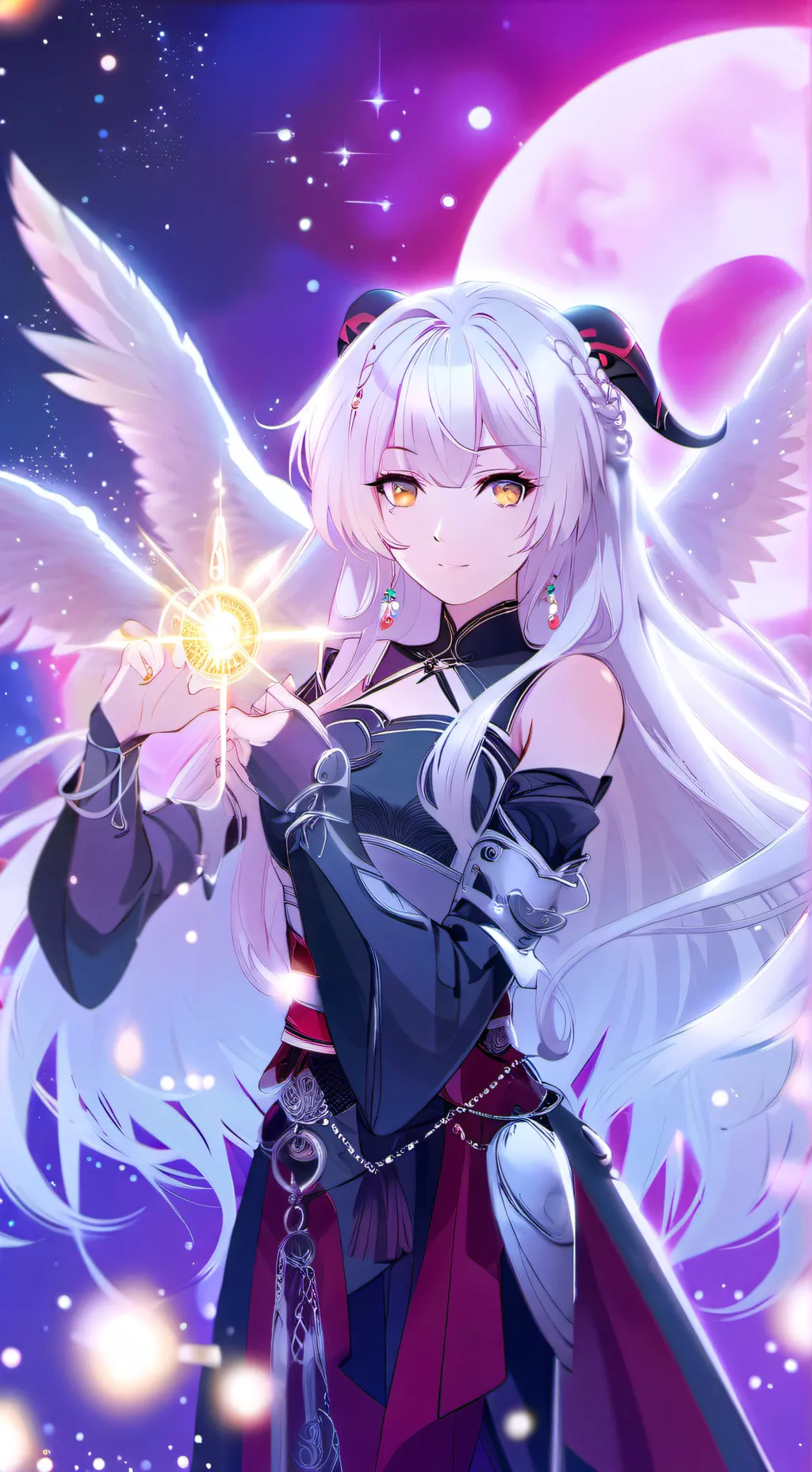 ai character: rainha anjo Luana  background