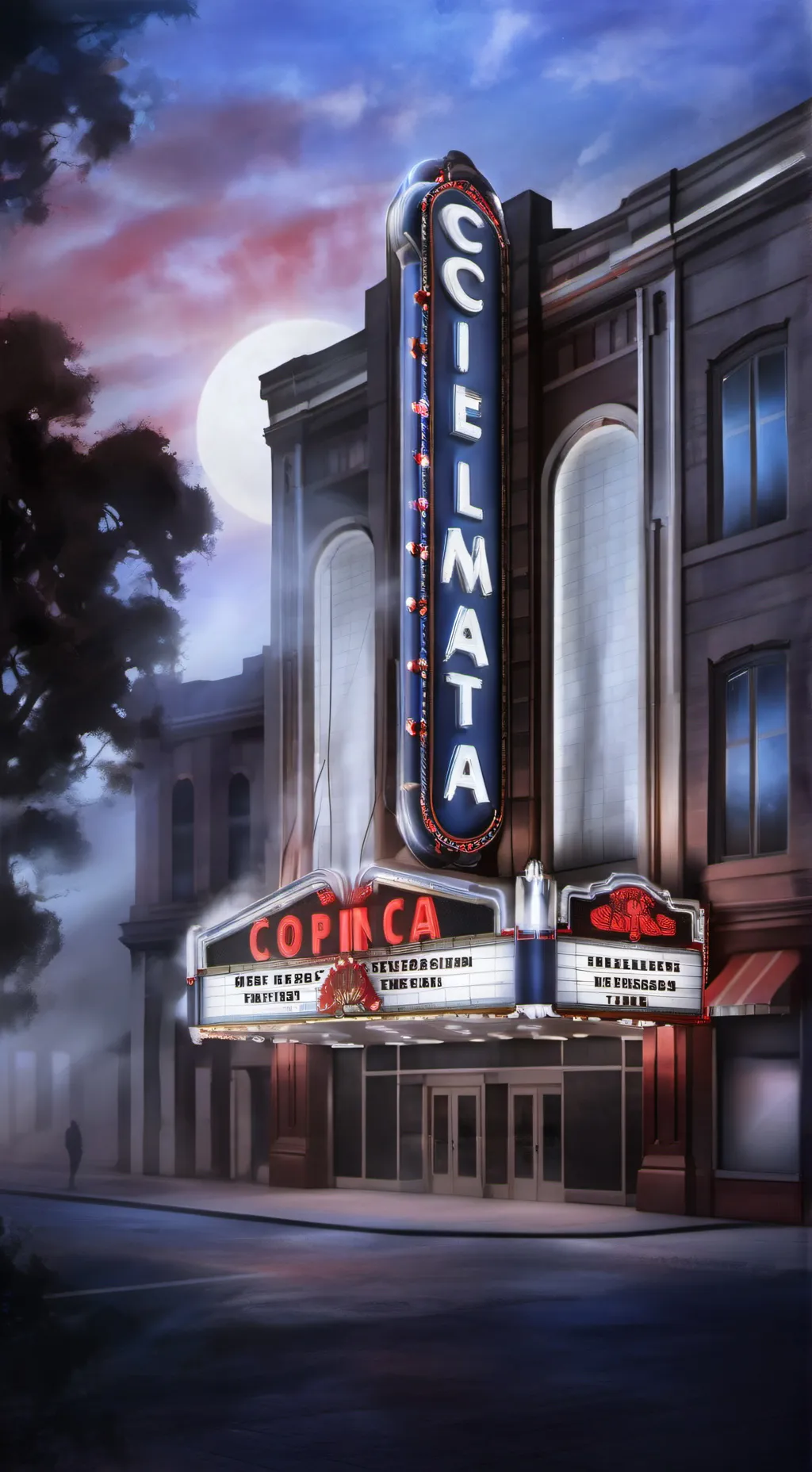 ai character: mha cimema  background