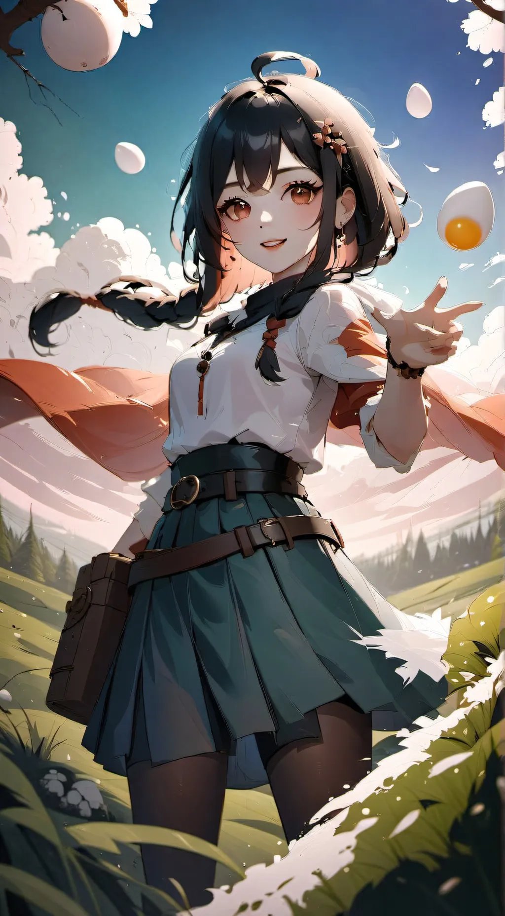 ai character: egg background