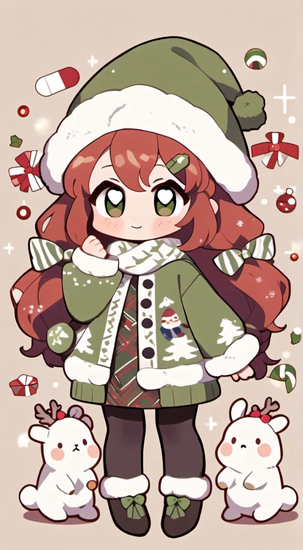 ai character: dw  Christmas!!!  background
