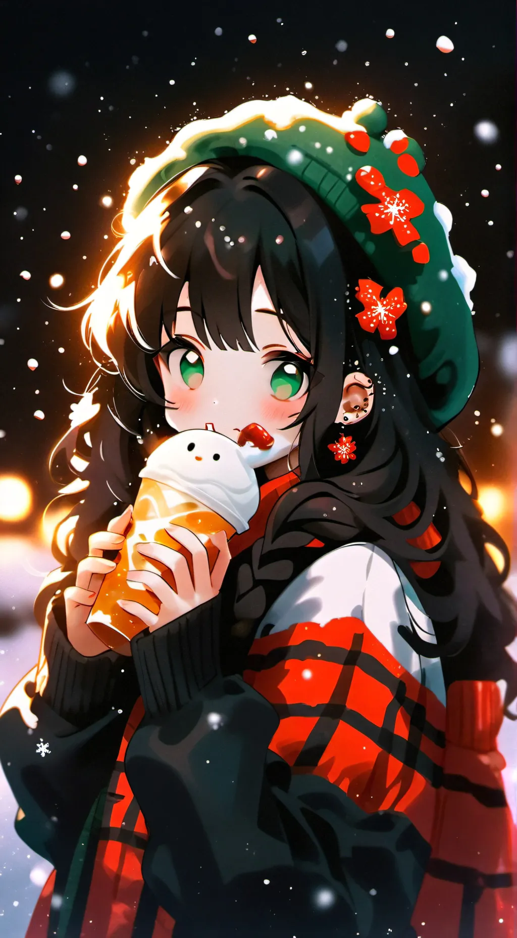 ai character: frosty star background