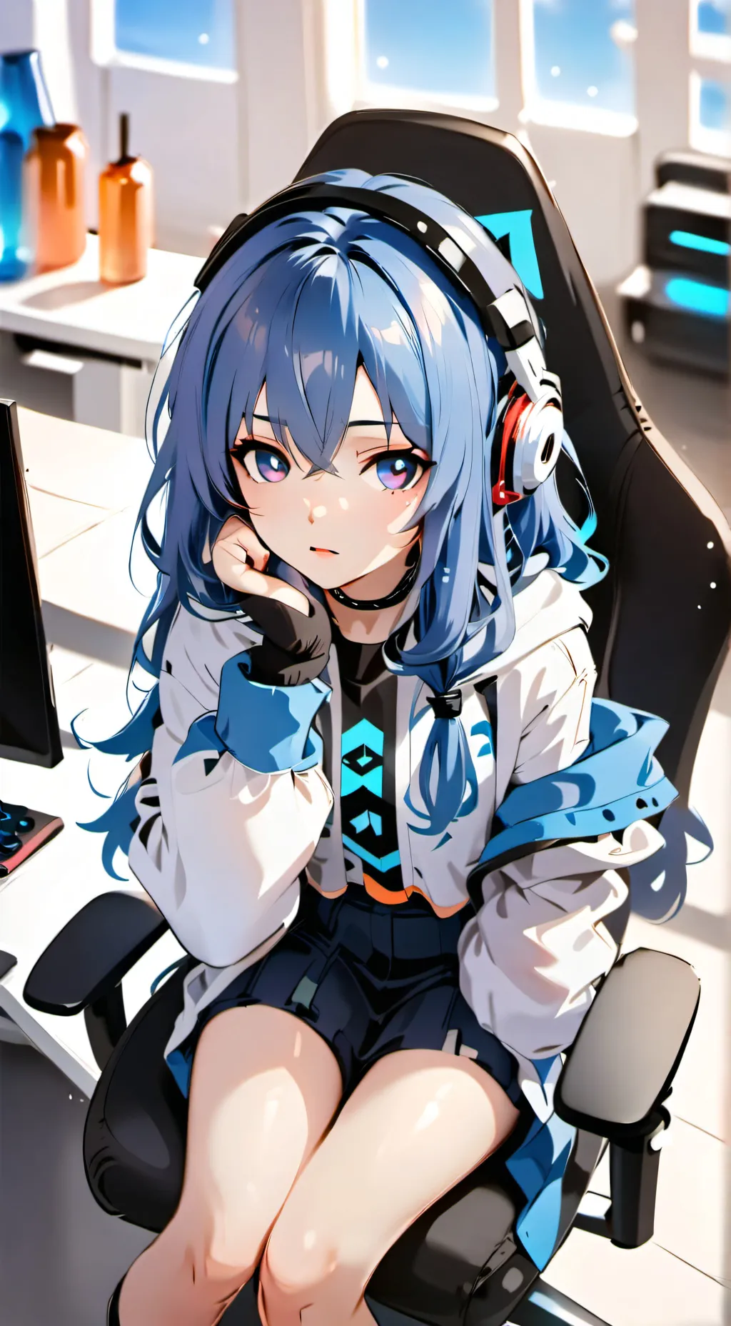ai character: gamer girl background