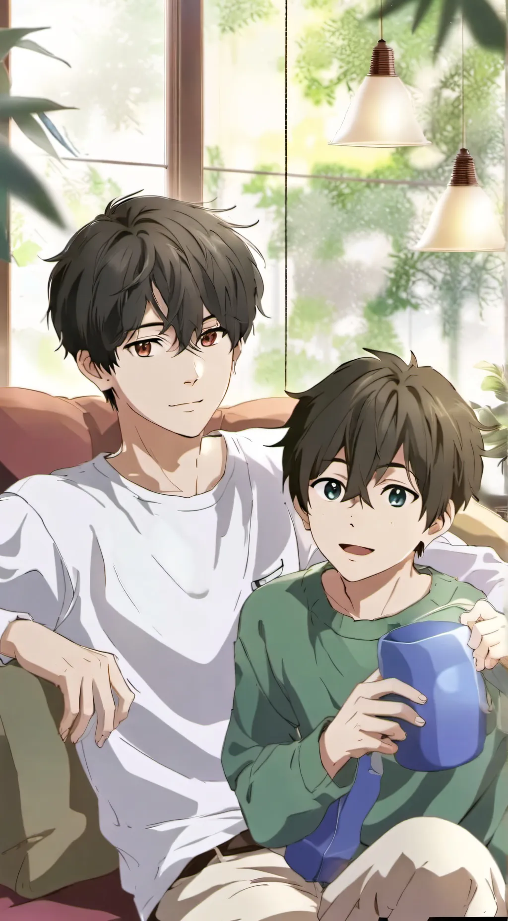 ai character: bracia Adam i Kami background