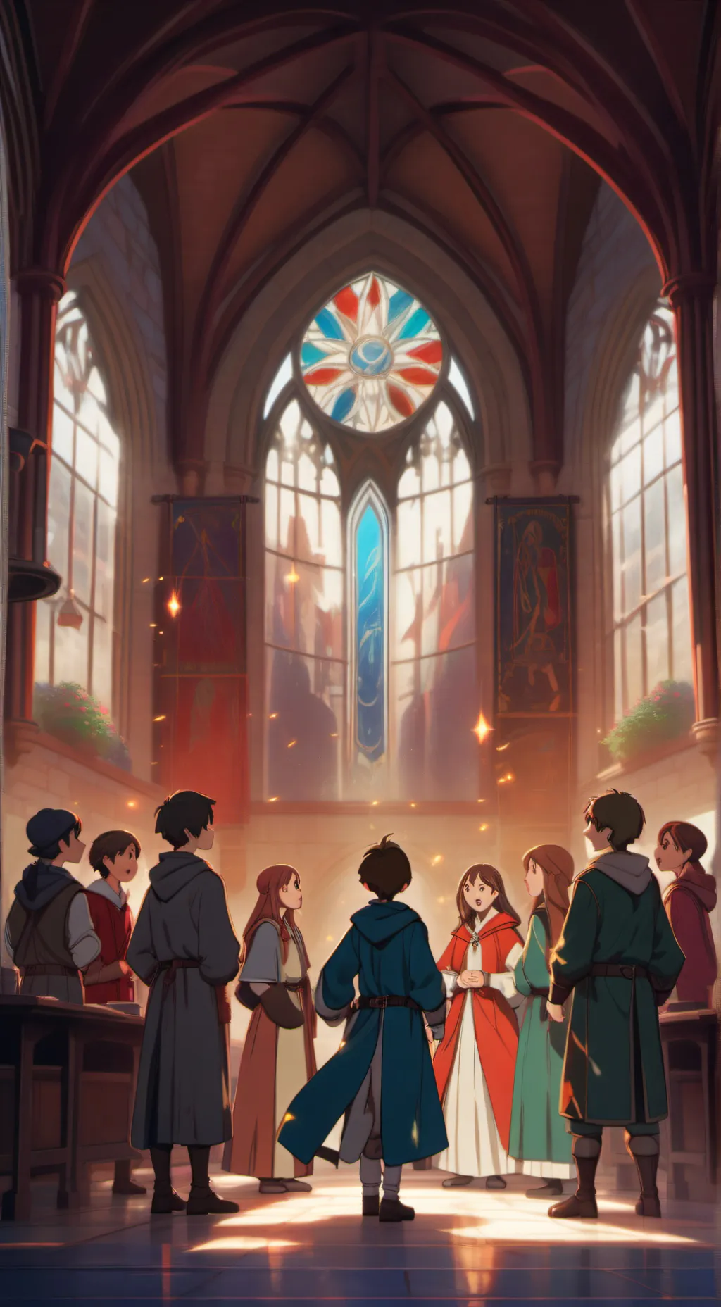 ai character: fantasy Highschool background